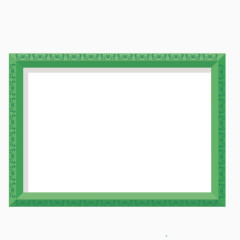 矢量绿色长方形相框放大框