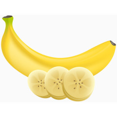黄色香蕉切片