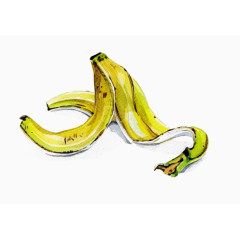 手绘香蕉皮