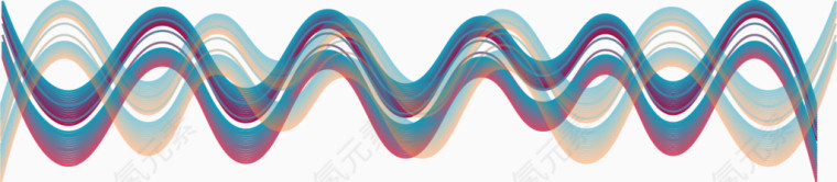 彩色声波均衡器波纹矢量图下载