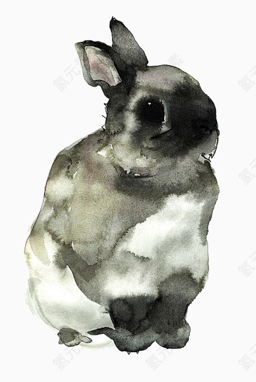 国画兔子