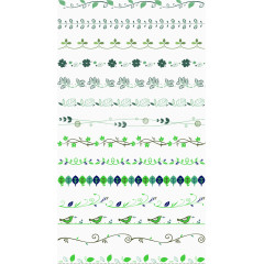 绿色清新树藤边框纹理