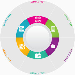 简约圆形几何PPT元素矢量图