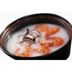砂锅海鲜香菇大虾粥