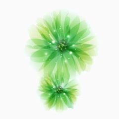 绿色的花瓣纹路特效闪光