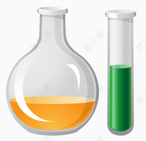 橙与绿液体