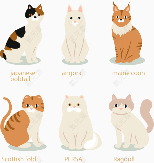 6款可爱猫咪设计