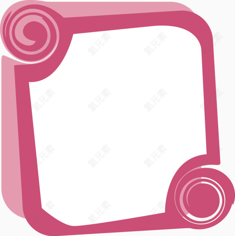 矢量创意设计粉色镜框图