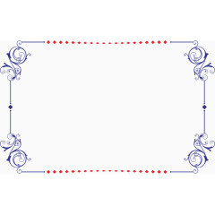 矢量花纹长边框