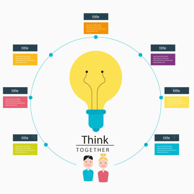 矢量灯泡的思维下载