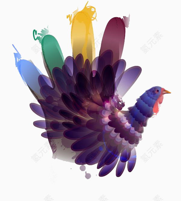 紫色小鸡