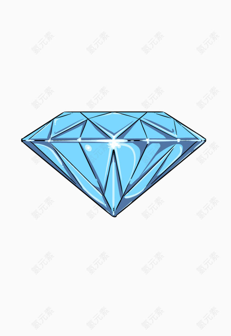矢量蓝色钻石