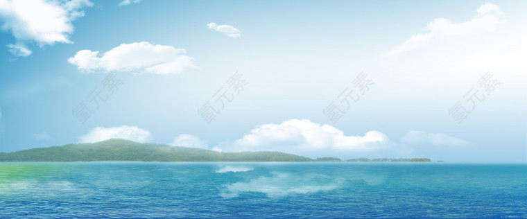 蓝天白云倒影背景图片