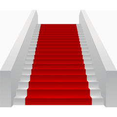 矢量手绘楼梯红毯