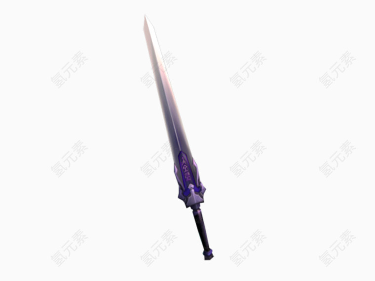 紫色金属剑