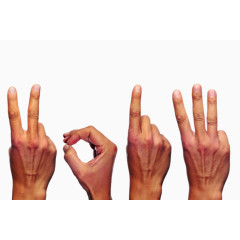 四种手势的手