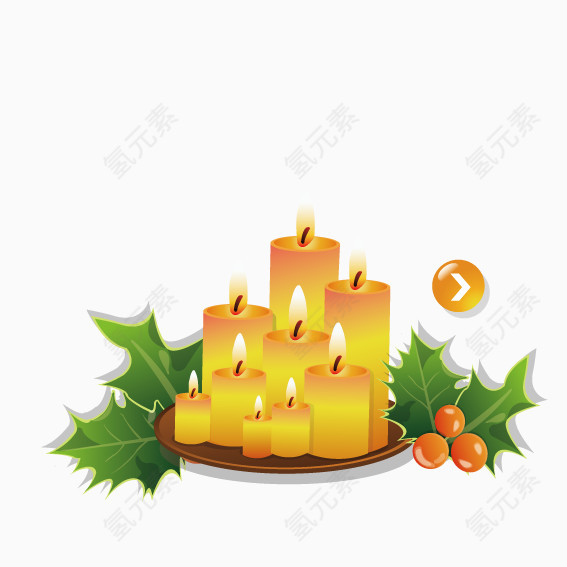 精美圣诞蜡烛