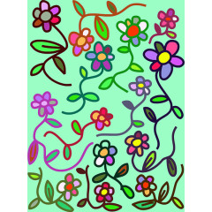 彩色花朵背景图
