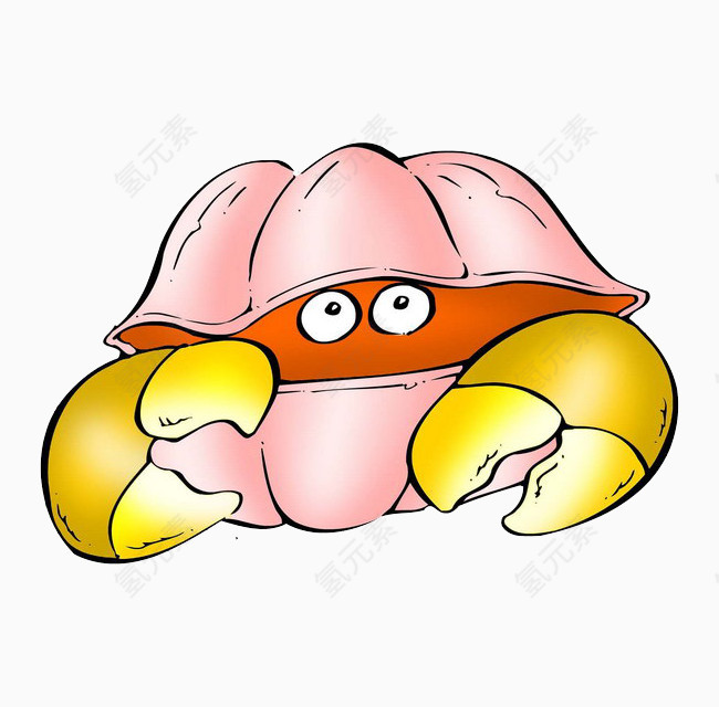 粉色河蚌巨蟹
