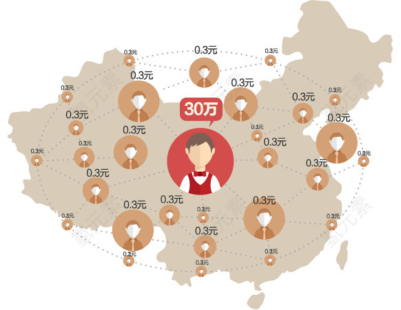 中国地图版网络捐助