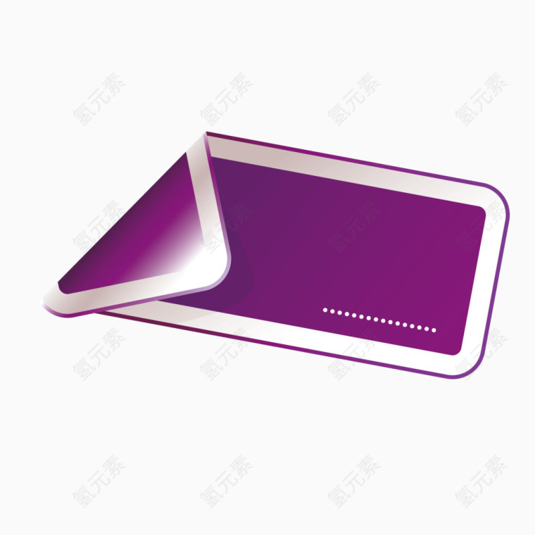 矢量紫色标牌标签