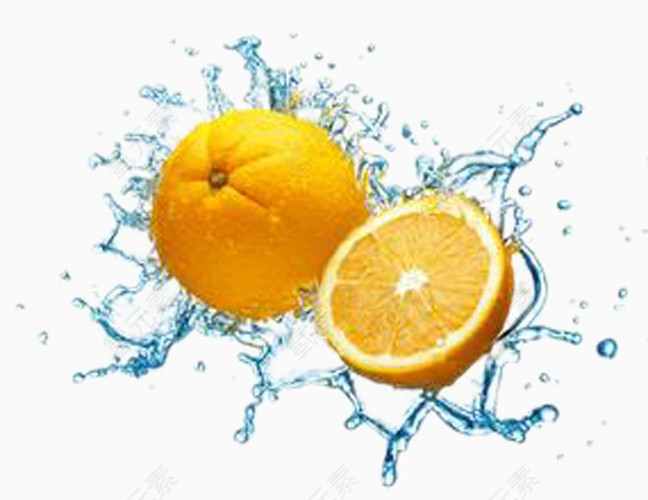 橙子带水的