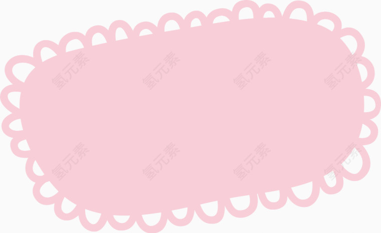 粉色花边边框