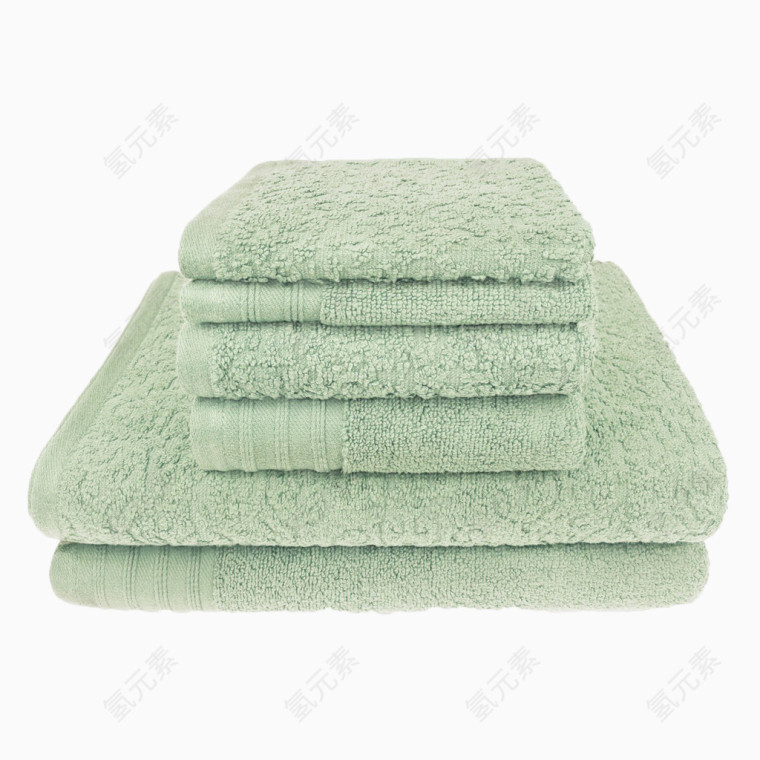 青绿色毛巾