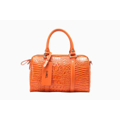橘色经典鳄鱼手提包