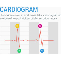 心电图信息图表矢量素材