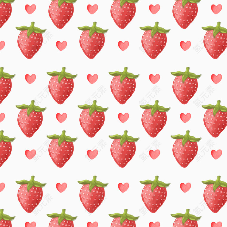 红色草莓矢量素材