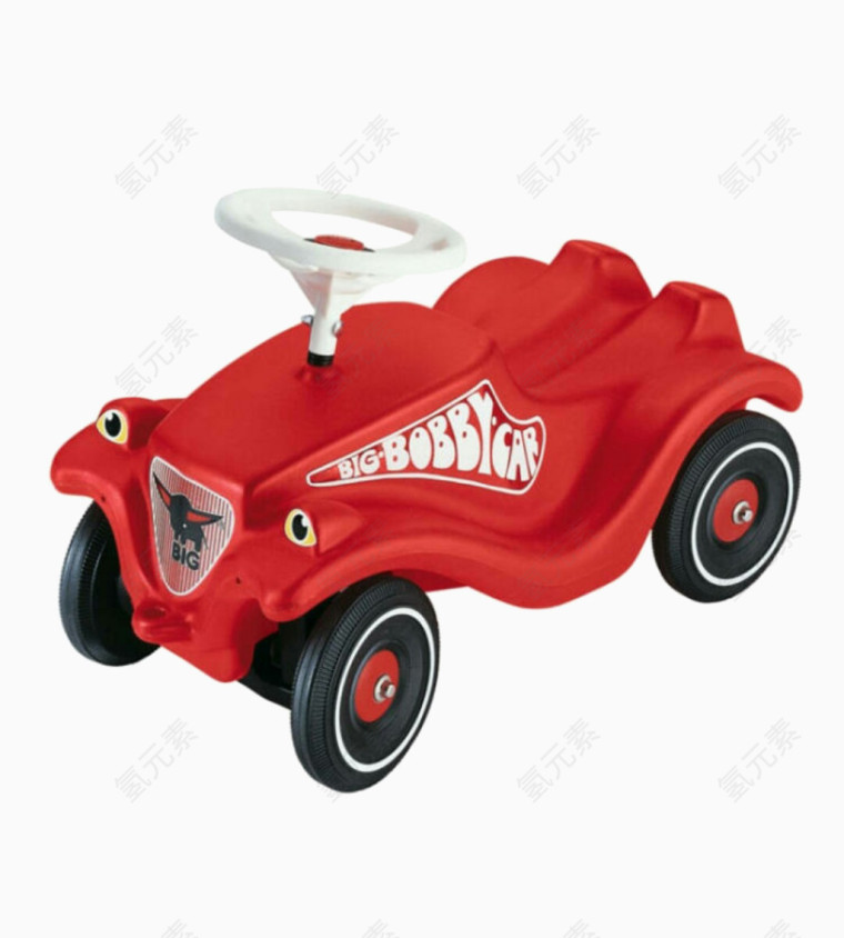 红色四轮可爱方向盘学步车