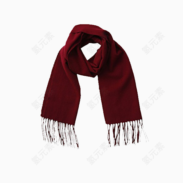 冬季大红经典围巾