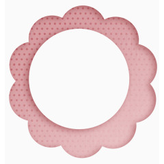 粉色花边圆环
