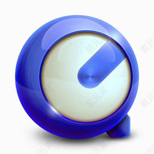 水晶蓝圆形立体播放器