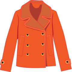 橘色短款 大衣