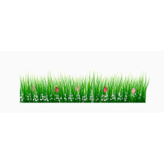 矢量绿色春季小草边框底纹元素