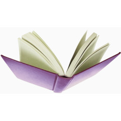 紫色打开的书籍
