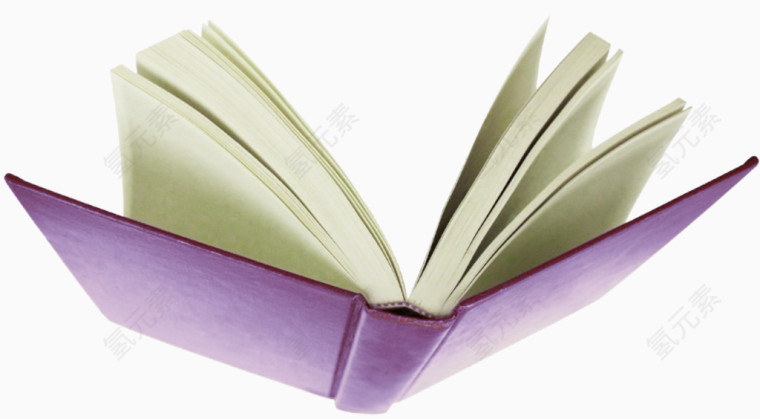 紫色打开的书籍