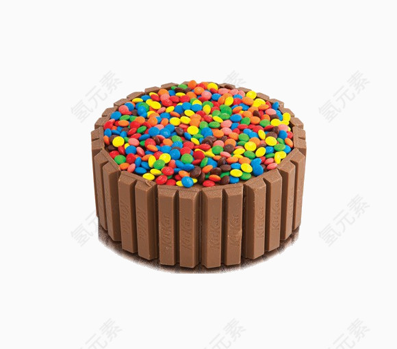 巧克力彩虹糖蛋糕