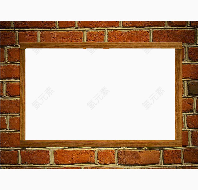 砖墙材质图框边框