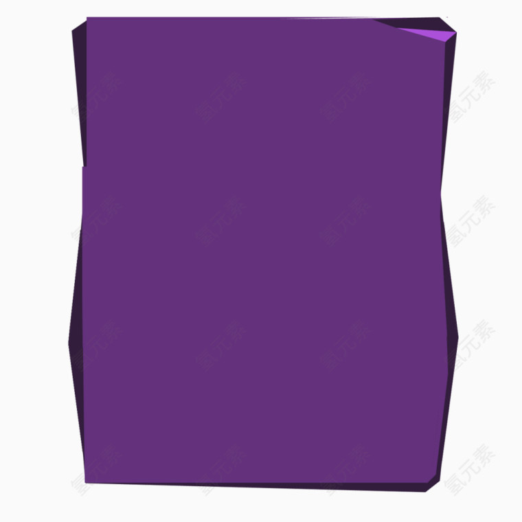 立体图形 不规则图形 边框  紫色 背景元素