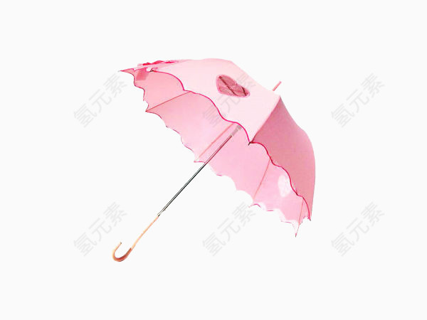 粉红色小阳伞素材免抠
