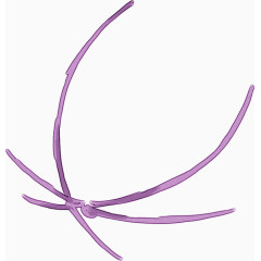 紫色手绘绳结