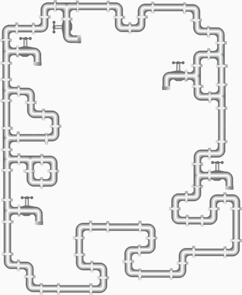 卡通手绘水管管道矢量下载