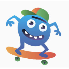玩滑板的怪物