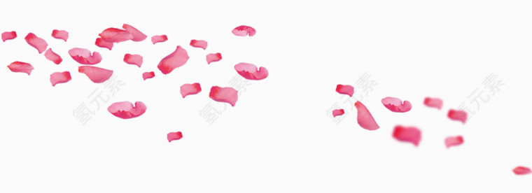 浪漫粉色花瓣漂浮
