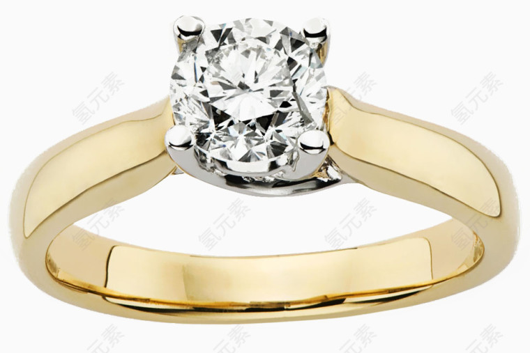 金色质感钻石戒指
