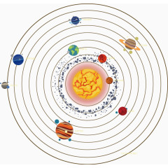 矢量九大行星图片