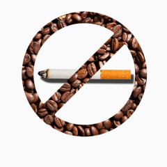 禁止吸烟的创意咖啡标志